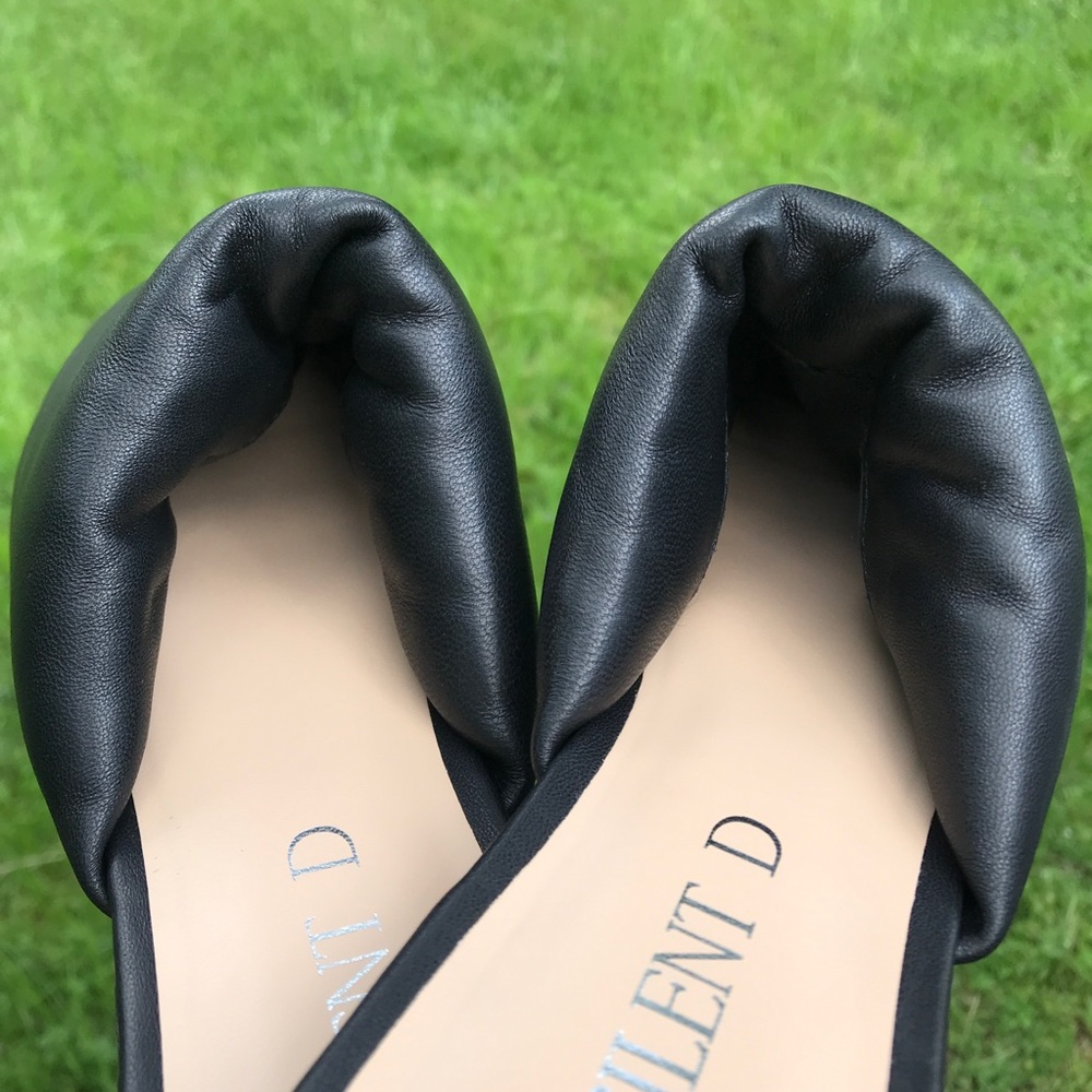 Free People Silent D Brigette Black Leather Mules Size 7.5/8 (37) - Picture 9 of 14